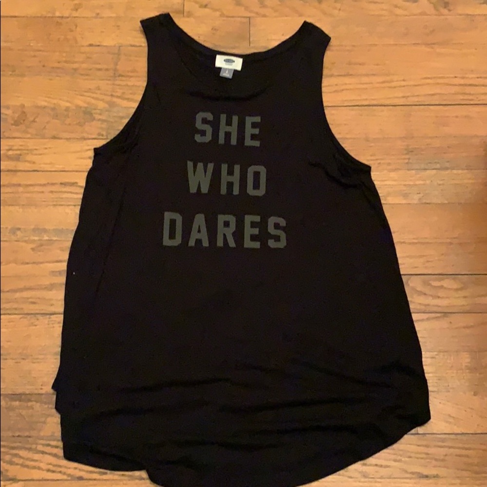 Black tank top